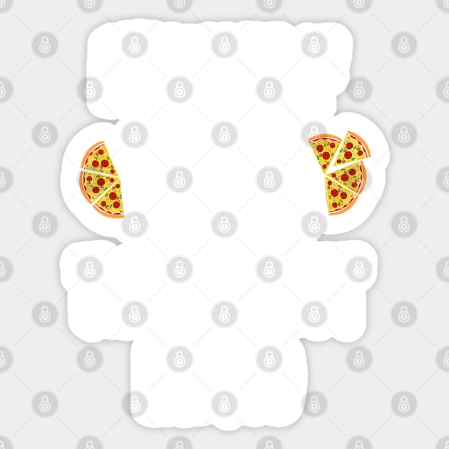 I Wonder if Pizza thinks about me too Sticker by PlanetMonkey